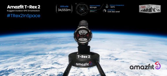 AMAZFIT ส่งสมาร์ทวอทช์ T-REX 2 สู่อวกาศการเดินทางสู่ห้วงอวกาศของสมาร์ทวอทช์ AMAZFIT เพื่อโชว์ความแข็งแกร่งระดับมาตรฐาน ทางการทหาร และระบบ GPS ที่แม่นยำที่สุด